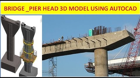 3D Model of Bridge Pier Head _in AutoCAD #AutoCAD 3D #Technodraft #Bridge #Bridgedesign