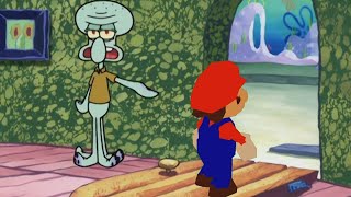 squidward kicks supermario64 out of the house