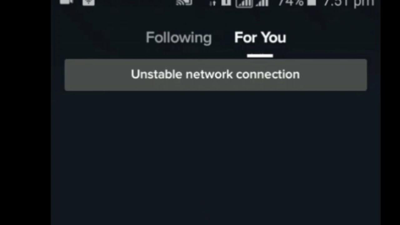 unstable network connection tiktok YouTube