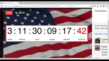 COUNTDOWN TO NEXT INAUGURATION DAY JANUARY 20TH 2021 1/20/21 CLOCK TIME PRESIDENTIAL INAUGURATION