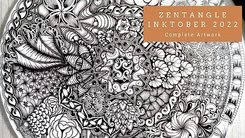 Zentangle Inktober 2022: Completed Artwork