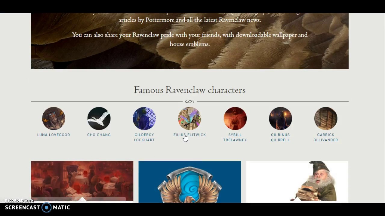 So I took the Sorting House quiz on Pottermore again... YouTube