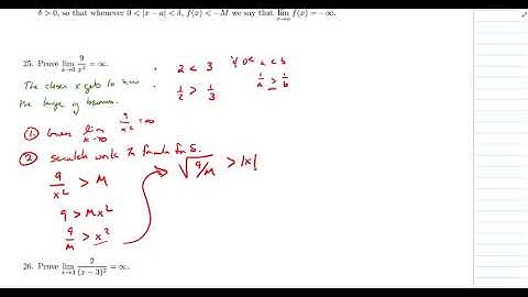 M Delta Proof that a Limit is Infinity