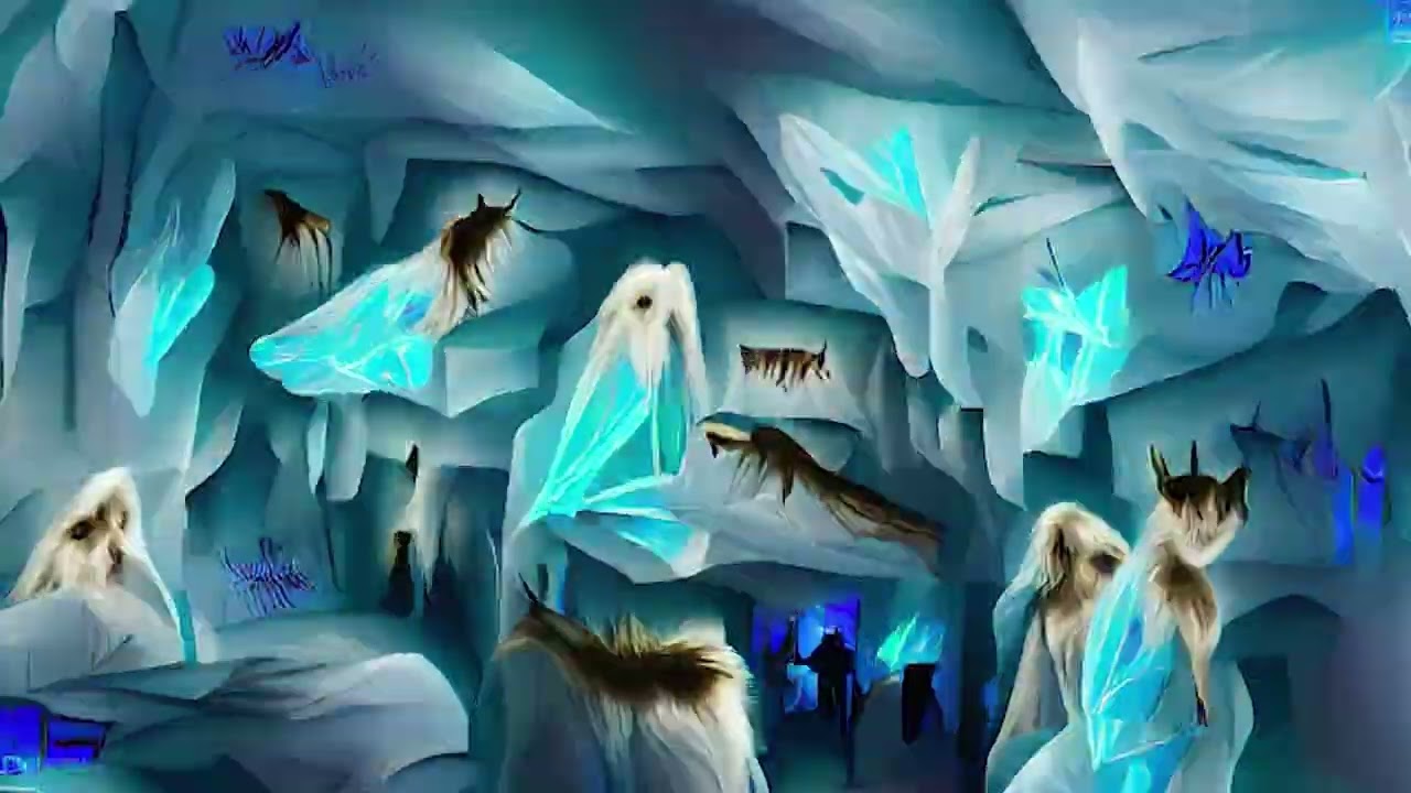 ICE CAVE Background Loop ❄️ No Copyright Background | AI Video Generated Loop (HD)