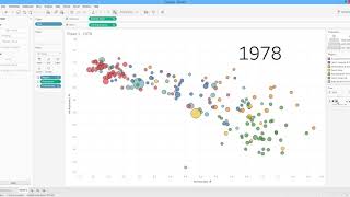 How to Construct Animated Life Expectancy vs. Fertility Rate Chart in Tableau. [HD] screenshot 5