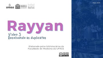 Rayyan 3: Resolvendo as duplicatas
