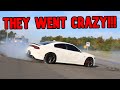 Out of control car meet multiple near crashes  cars and coffee charlotte  10822