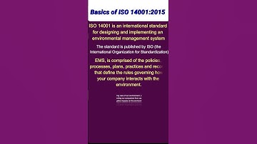EMS | Basics of ISO 14001:2015 | Environmental Management System #safetyfirstlife #shorts #EMS #HSE