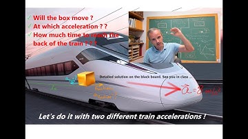 Friction #4: Box sliding inside a train with acceleration !