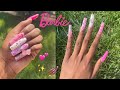 BARBIE inspired POLYGEL nail tutorial💕✨💅🏾