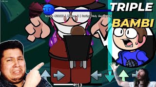 SillyFangirl Vs TRIPLE BAMBI !!! ( FNF vs TRIPLE PHONEBREAKERS) Dave and Bambi Mod