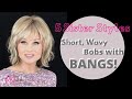 Tressallure New Wave Wig Review & 5 SISTER STYLES | Wavy Bob Styles With Bangs | TAZS WIG CLOSET