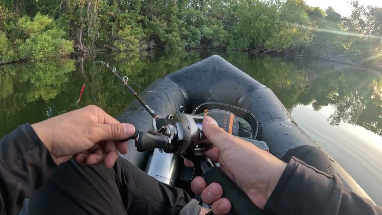4K Bass Fishing USA Largemouth Bass  Alligator Shimano Calcutta Conquest Packraft Megabass Kokopelli