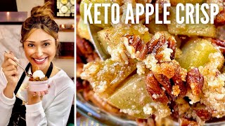 BEST KETO APPLE CRISP RECIPE! How to Make Keto Apple Crisp + Apple Pie A La Mode | Only 3 Net Carbs!