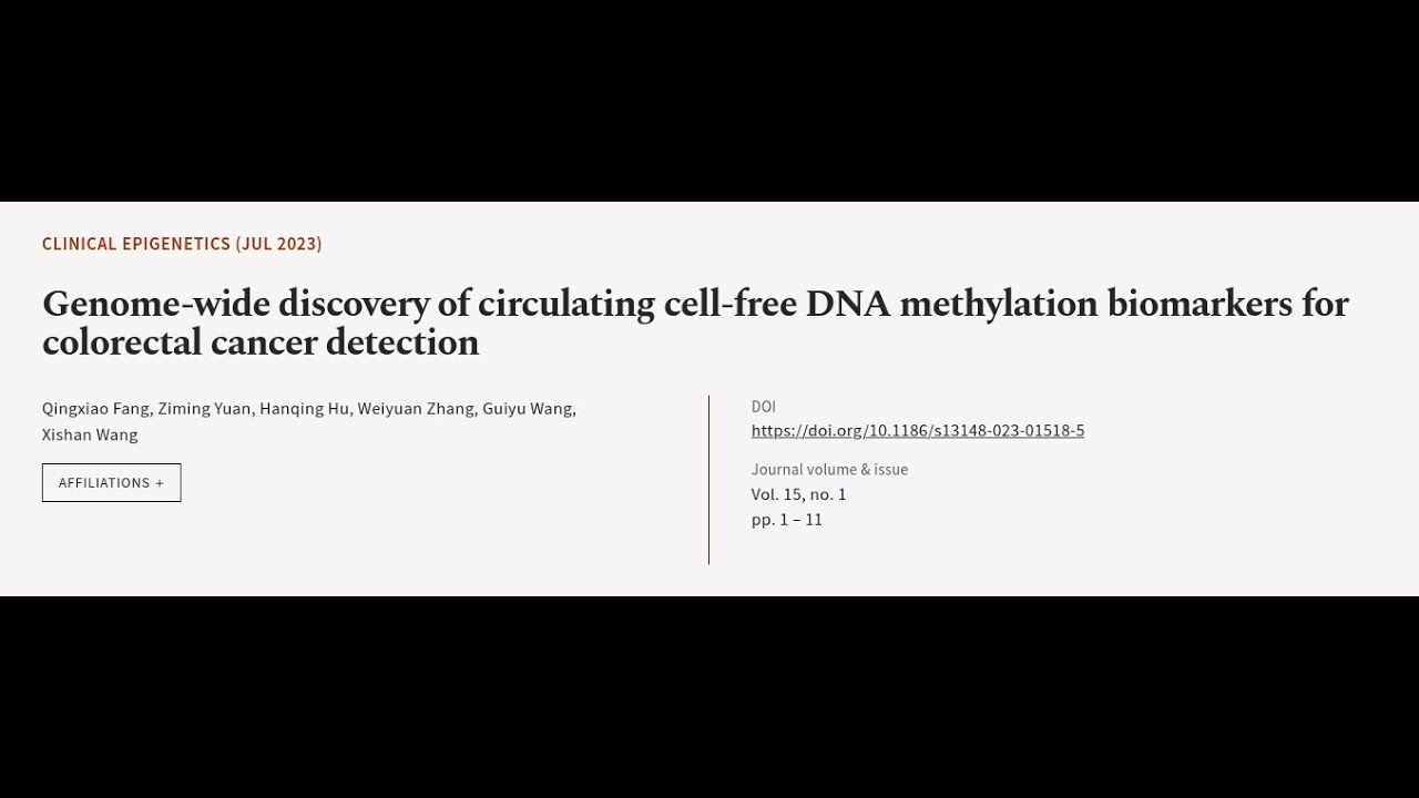 Genome-wide discovery of circulating cell-free DNA methylation ... - Differentially Methylated Circulating Dna A Novel Biomarker To Monitor