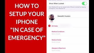 iPhone In Case of Emergency Medical ID tutorial screenshot 5