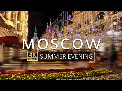WALKING MOSCOW STREETS SUMMER EVENING 2023 4K - ПРОГУЛКА ЛЕТОМ ПО ВЕЧЕРНИМ УЛИЦАМ МОСКВЫ