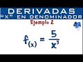 Derivada de x en el denominador | Ejemplo 2