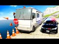 Multiplayer motorhome police chase  beamng drive crashes