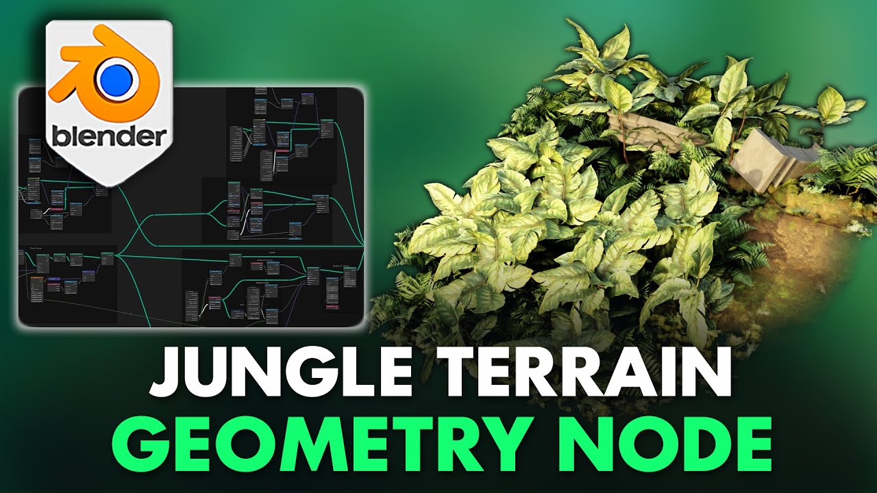 Blender Jungle Terrain Geometry Node - YouTube