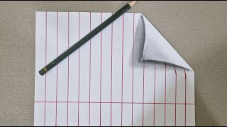 very simple 3d drawing on paper