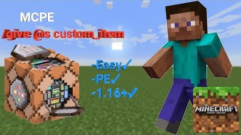 MCPE:How to give a player a custom named item w/command blocks|no mods or addons