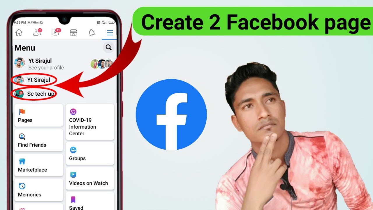 Facebook Create 2 How to create Facebook 2 Page | Facebook par 2 Page kaise banaye ...