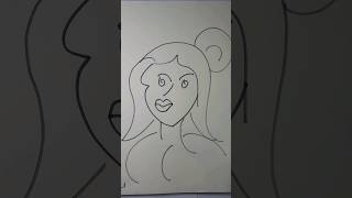 How to draw a cute girl face #girl_face #shorts