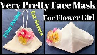 (#135) How To Make 3 Layers Fabric Face Mask With Filter Pocket - The Twins Day Face Mask Tutorial