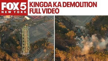 Kingda Ka demolition FULL VIDEO | Six Flags