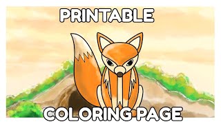 Animal coloring pages for Kindergartens - Fox coloring page