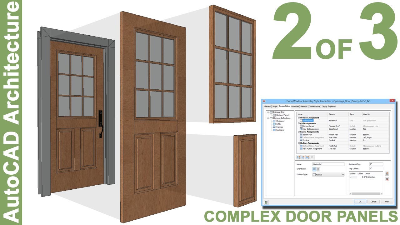 Custom Door Panels using Door/Window Assembly Styles in AutoCAD ...
