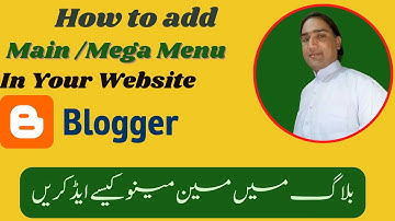How to add Main menu/Mega Menu in your Blog or website