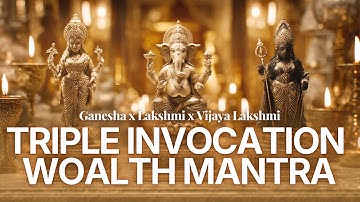 Triple Invocation Chant For Financial Success & Inner Power | Ganesha x Lakshmi x Vijaya Lakshmi 🌟