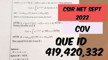 calculus of variations Csir net sept 2022 complete solution || que I