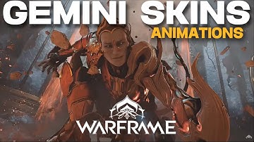 All New Warframe Gemini Skin Animations | Wisp Harrow Uriel Protoframe Gemini Transformation