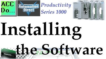 Productivity 1000 Series PLC Installing the Software