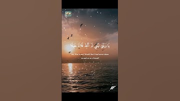 وَيَوْمَ يَعَضُّ الظَّالِمُ عَلَىٰ يَدَيْهِ / بصوت القارئ محمد النقيب