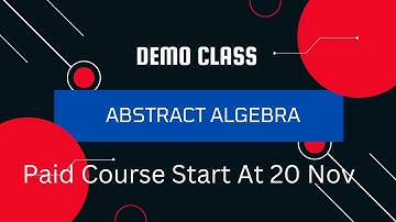 Abstract Algebra - Congruence - Demo Class - Honours 3rd Year - Paid Course start at 20 Nov