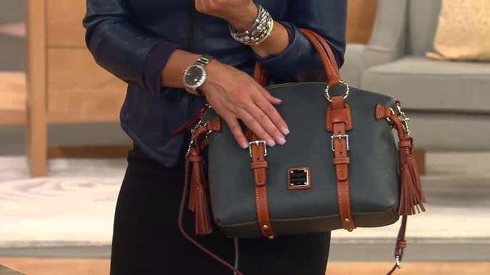 Dooney & Bourke Black Pebble Leather Domed Satchel