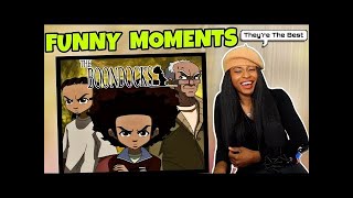 Riley in the building !!! THE BOONDOCKS Funny Moments | Reaction