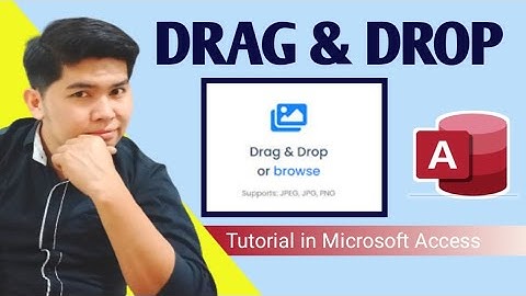 DRAG & DROP Tutorial in Ms Access