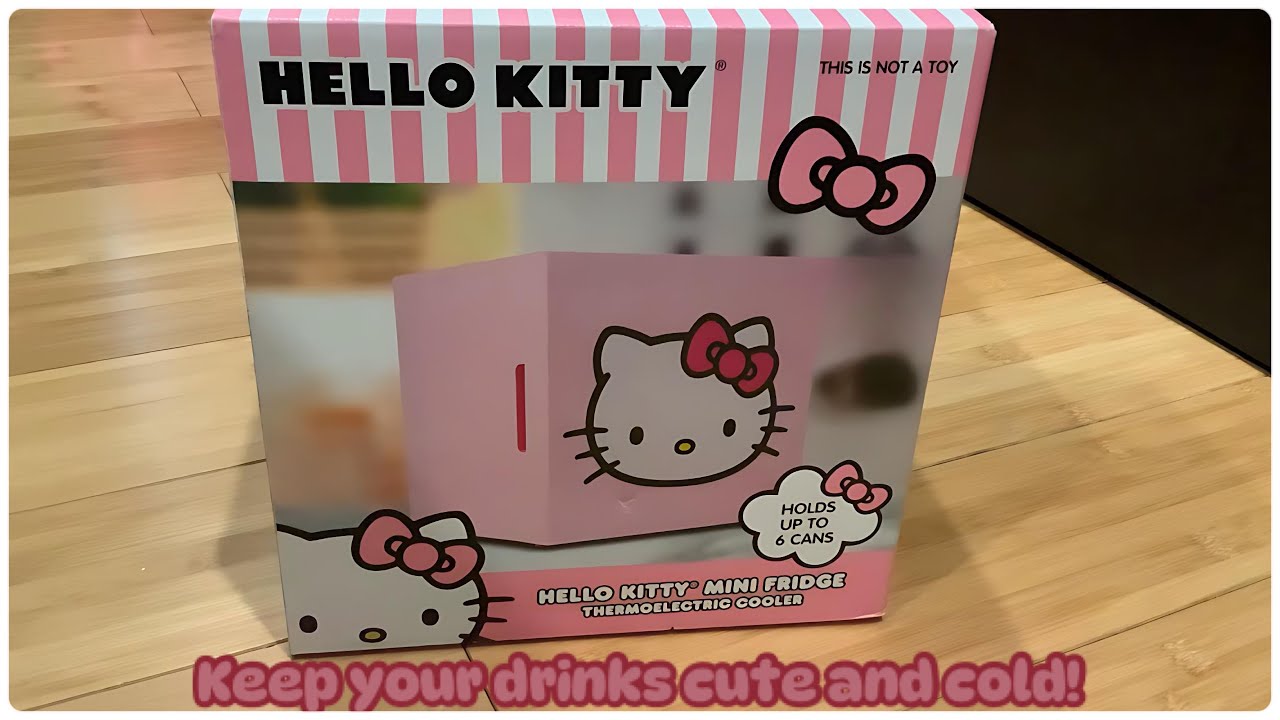 HELLO KITTY 冷温ボックス OR-C637KT Unboxing: Hello Kitty Mini Fridge - YouTube