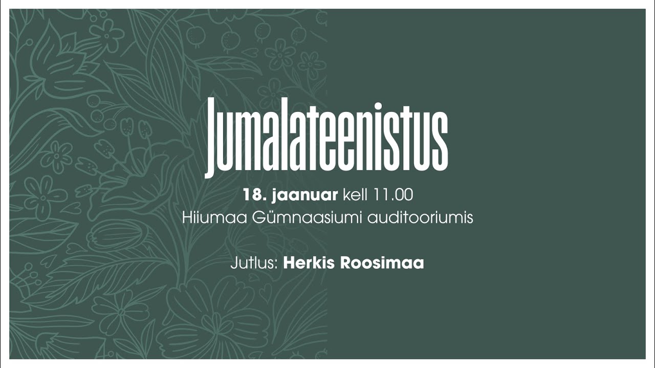 Jumalateenistus 18.01.2026