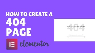 How to create a 404 Page Not Found Error Page in Wordpress with Elementor