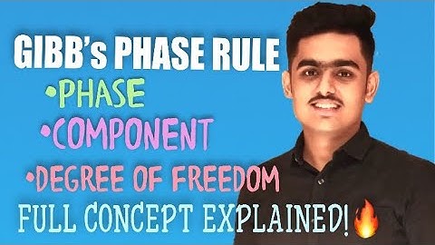 Gibb’s Phase rule / Phase / Component / Degree of freedom