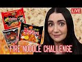 Trying Multiple Fire Noodle Challenges Live