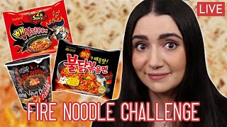 Trying Multiple Fire Noodle Challenges Live