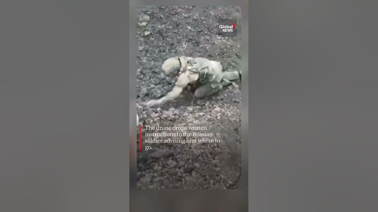 Russian Soldier Surrenders to Ukrainian Drone Outside Bakhmut #military #shorts