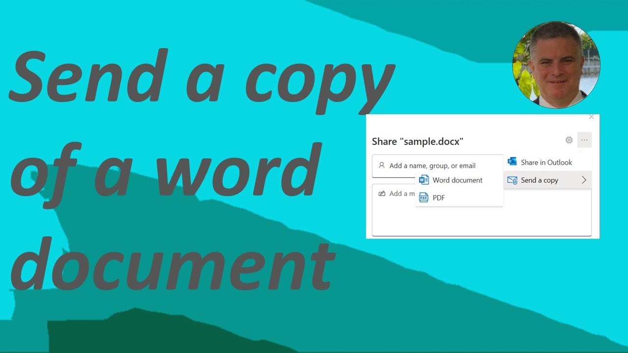 Share/Send a copy of a word document via Outlook365